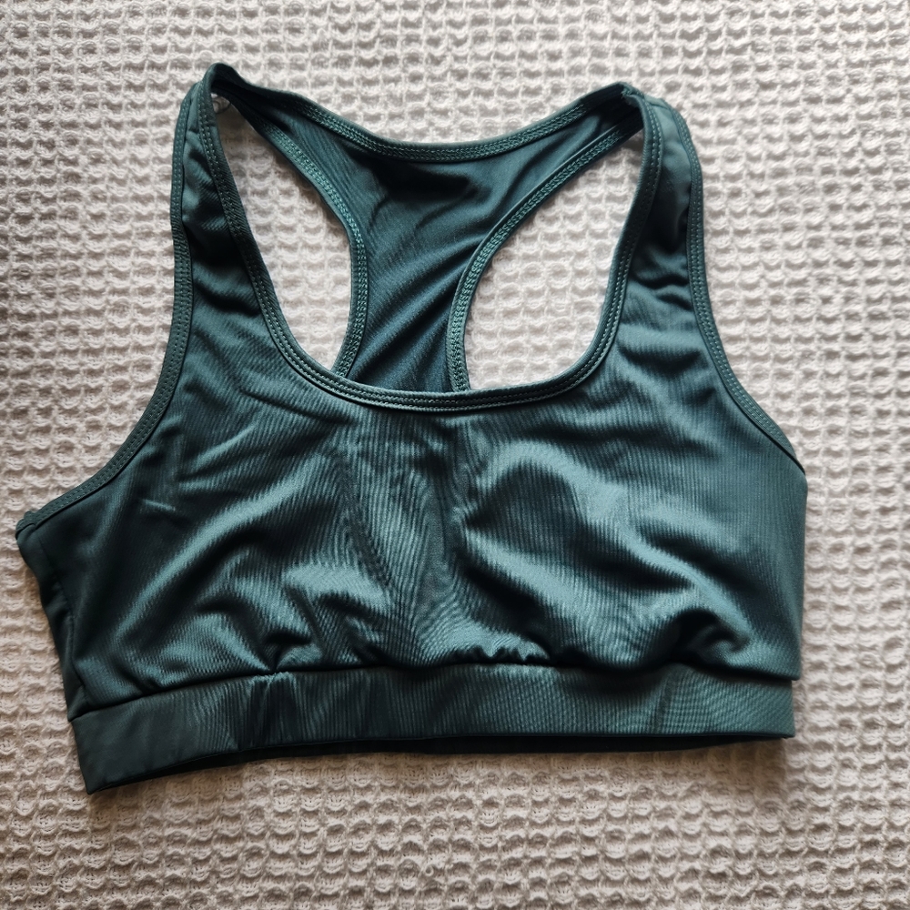 green sports bra